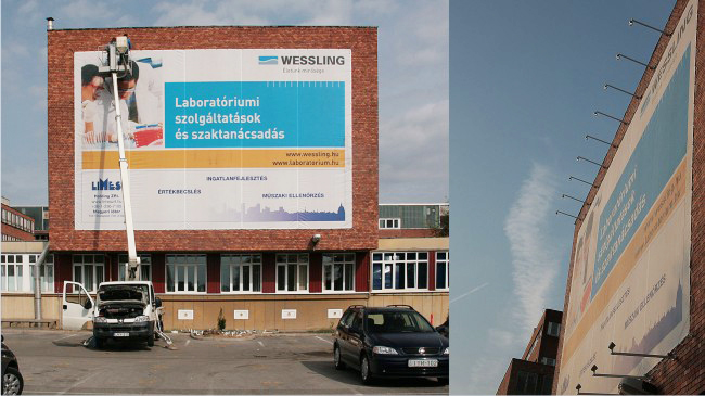 Wessling Kft. 13x8 méter épületháló nyomtatása